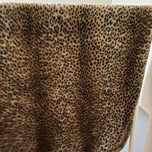 Leopard Print Faux Fur Throw